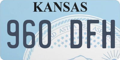 KS license plate 960DFH