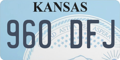 KS license plate 960DFJ