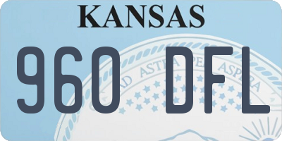 KS license plate 960DFL
