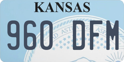 KS license plate 960DFM