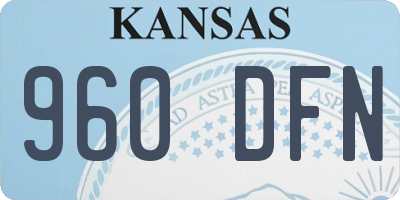 KS license plate 960DFN