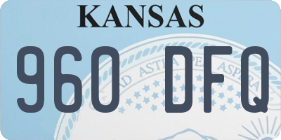 KS license plate 960DFQ
