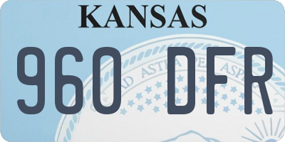 KS license plate 960DFR