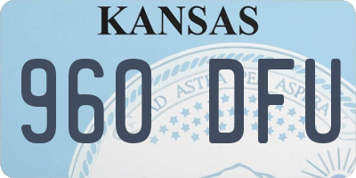KS license plate 960DFU