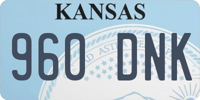 KS license plate 960DNK