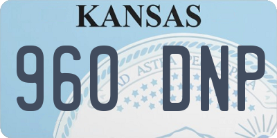 KS license plate 960DNP