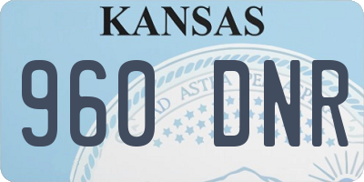 KS license plate 960DNR