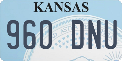 KS license plate 960DNU