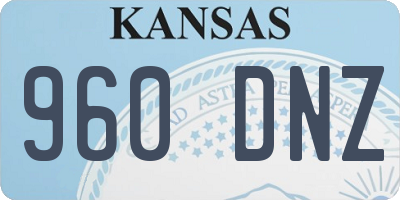 KS license plate 960DNZ