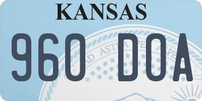 KS license plate 960DOA