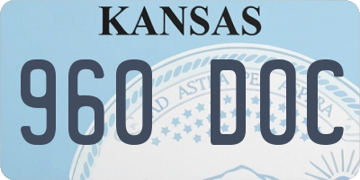 KS license plate 960DOC