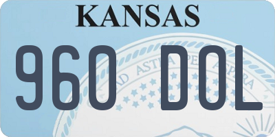 KS license plate 960DOL