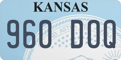 KS license plate 960DOQ