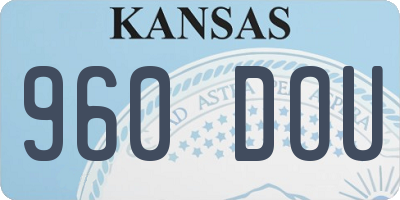 KS license plate 960DOU