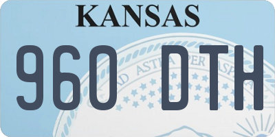 KS license plate 960DTH