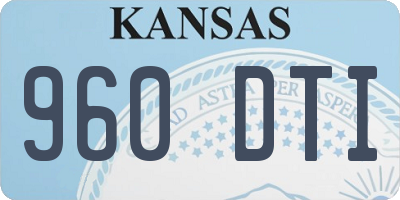 KS license plate 960DTI