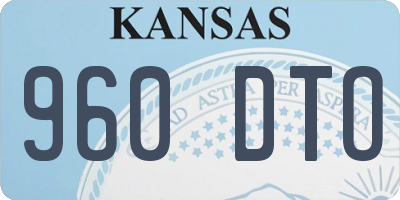 KS license plate 960DTO