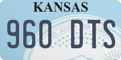 KS license plate 960DTS