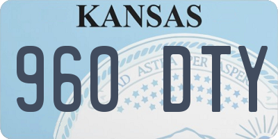 KS license plate 960DTY