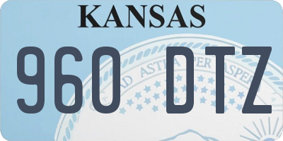 KS license plate 960DTZ