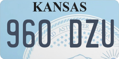 KS license plate 960DZU