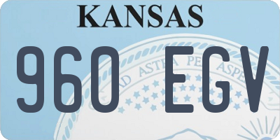 KS license plate 960EGV