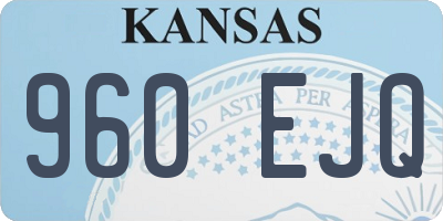 KS license plate 960EJQ