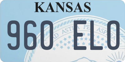 KS license plate 960ELO