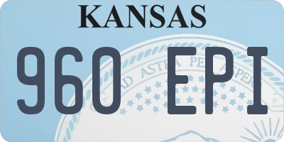 KS license plate 960EPI