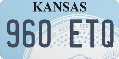 KS license plate 960ETQ