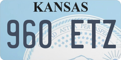 KS license plate 960ETZ