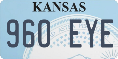 KS license plate 960EYE