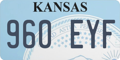 KS license plate 960EYF