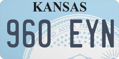 KS license plate 960EYN