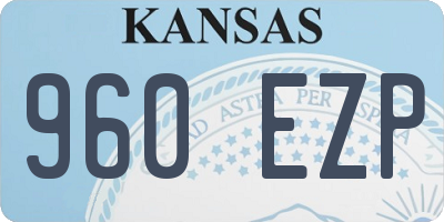 KS license plate 960EZP