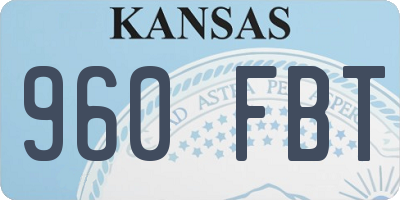 KS license plate 960FBT
