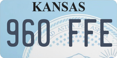 KS license plate 960FFE