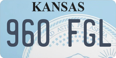 KS license plate 960FGL