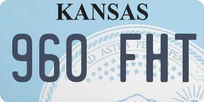 KS license plate 960FHT