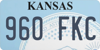 KS license plate 960FKC