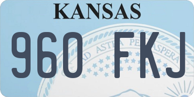 KS license plate 960FKJ