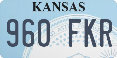 KS license plate 960FKR