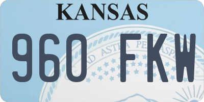 KS license plate 960FKW