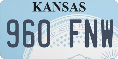 KS license plate 960FNW