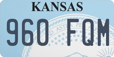 KS license plate 960FQM