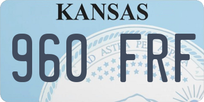 KS license plate 960FRF