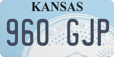 KS license plate 960GJP