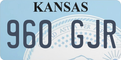 KS license plate 960GJR