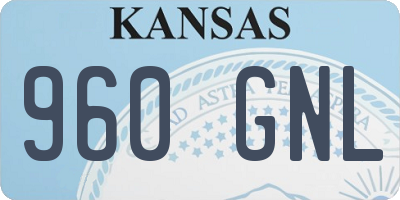 KS license plate 960GNL