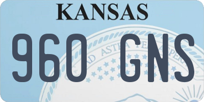 KS license plate 960GNS